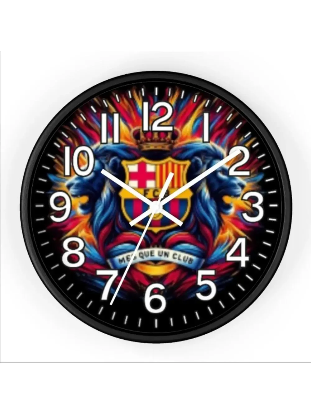 Barcelona Soccer FIFA World Cup Glow In The Dark Wall Clock New!
